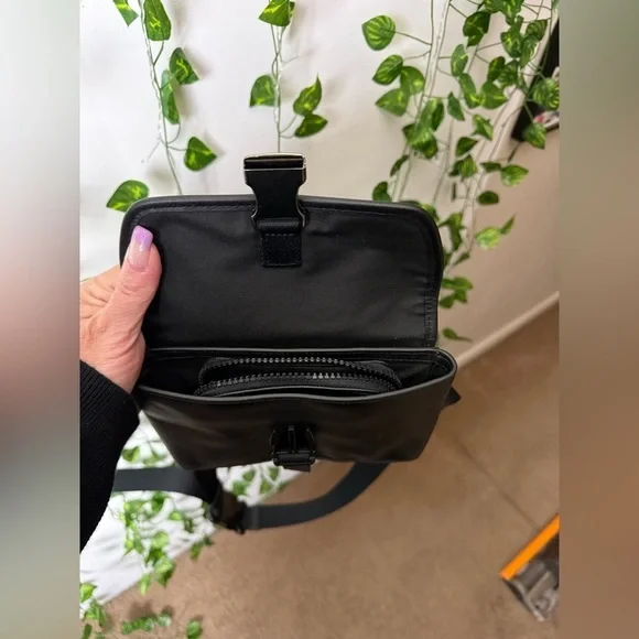 COACH Double Belt Bag Body Bag Waist Bag Black - Picture 5 of 10